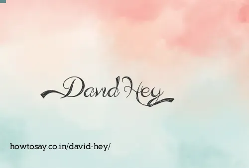 David Hey