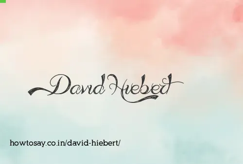 David Hiebert