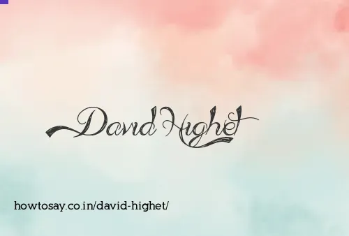 David Highet