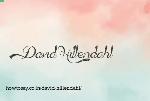 David Hillendahl