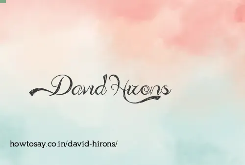 David Hirons