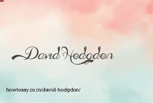 David Hodgdon