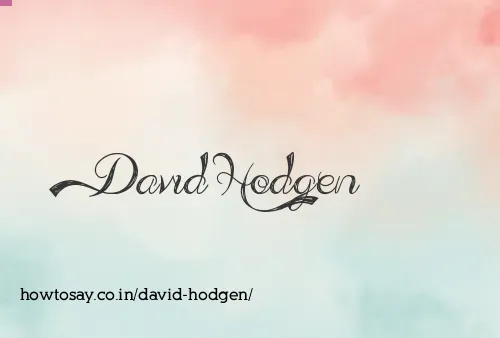 David Hodgen