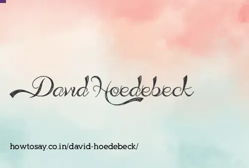 David Hoedebeck