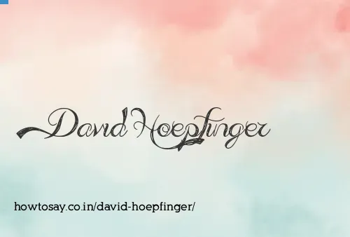 David Hoepfinger