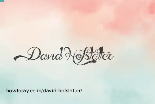 David Hofstatter