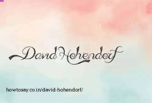 David Hohendorf