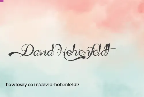 David Hohenfeldt