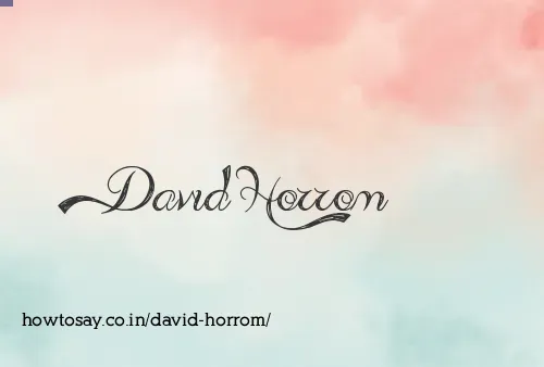 David Horrom