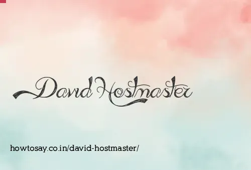 David Hostmaster