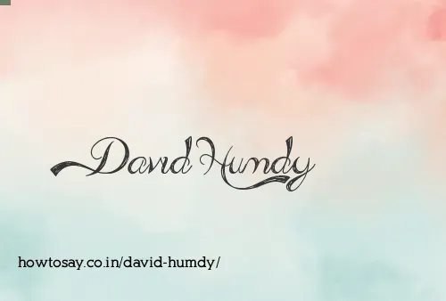 David Humdy
