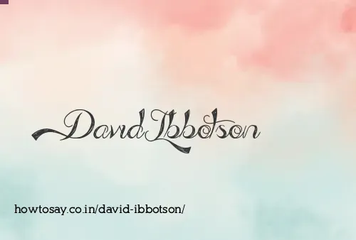 David Ibbotson