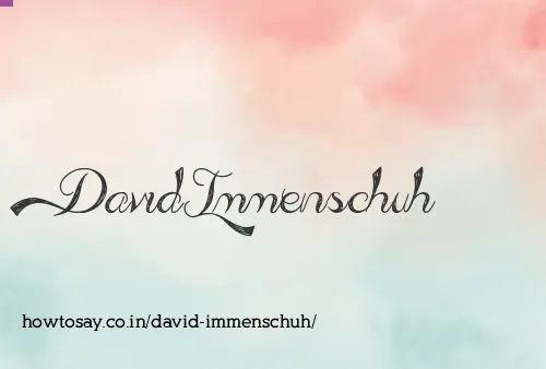David Immenschuh