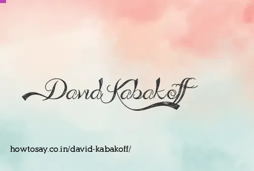David Kabakoff