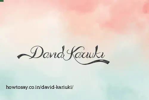 David Kariuki