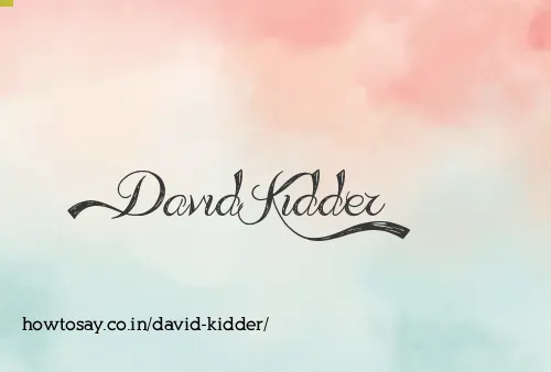 David Kidder