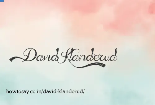 David Klanderud