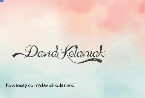 David Kolaniak
