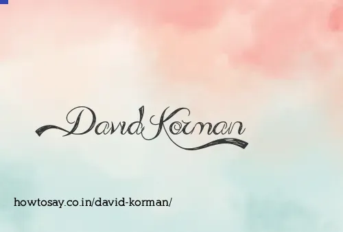 David Korman