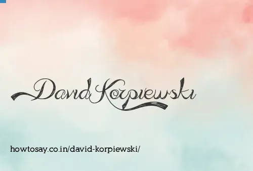 David Korpiewski