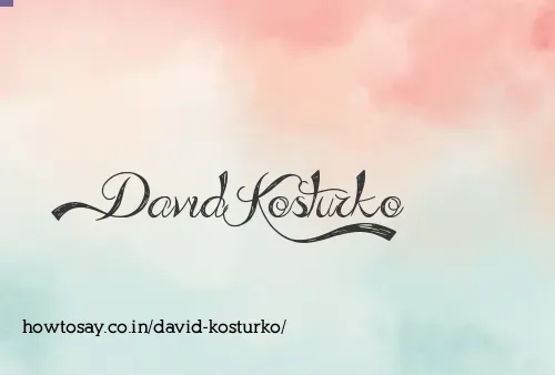 David Kosturko
