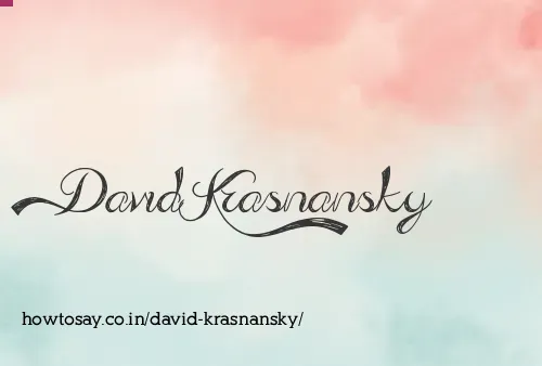 David Krasnansky
