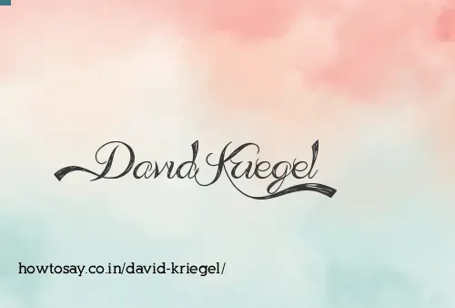 David Kriegel