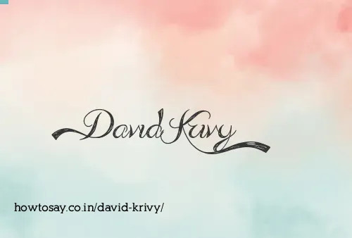 David Krivy
