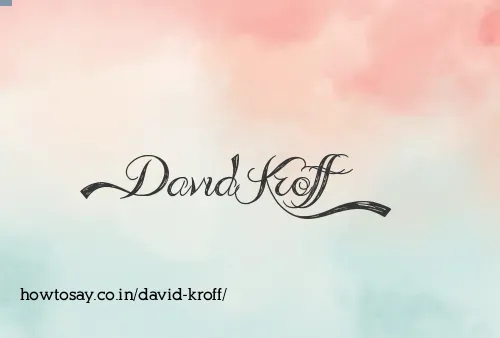 David Kroff