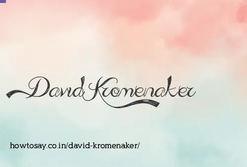 David Kromenaker