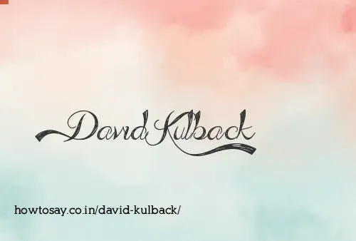 David Kulback