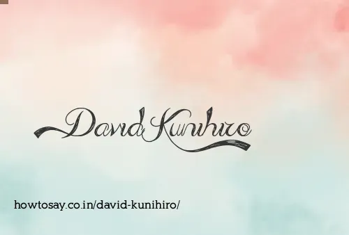 David Kunihiro