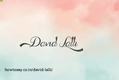 David Lalli