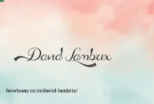 David Lambrix