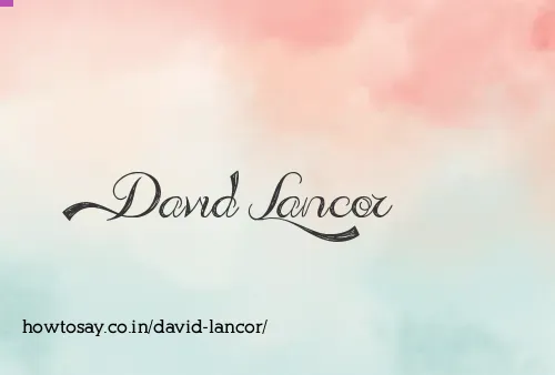 David Lancor