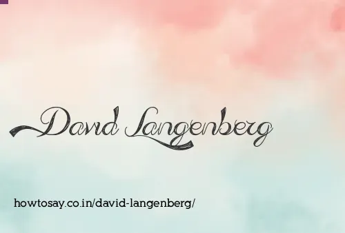 David Langenberg