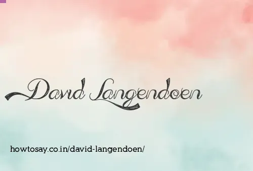 David Langendoen