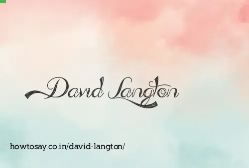 David Langton
