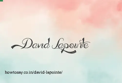 David Lapointe