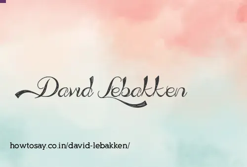 David Lebakken