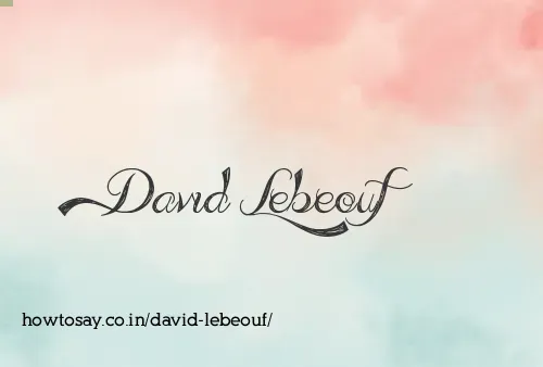 David Lebeouf
