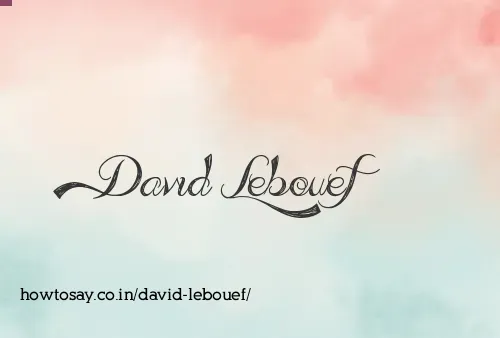 David Lebouef