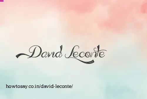 David Leconte