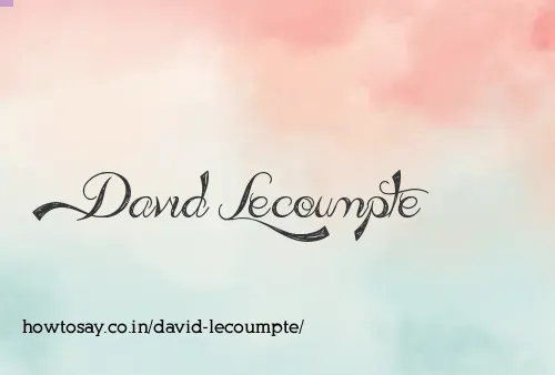 David Lecoumpte