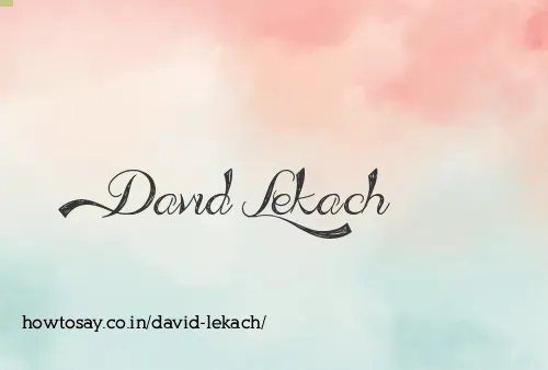 David Lekach