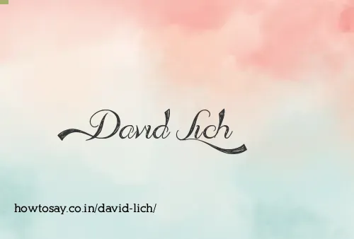 David Lich