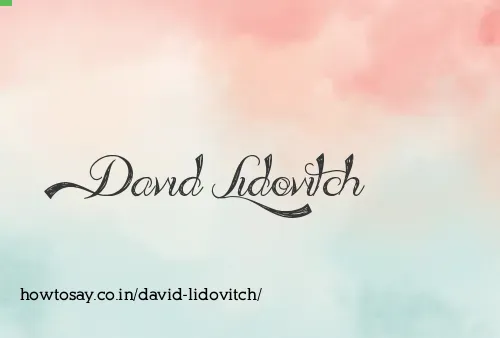 David Lidovitch