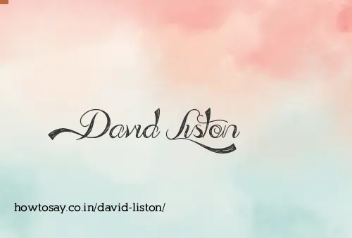 David Liston