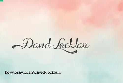 David Locklair