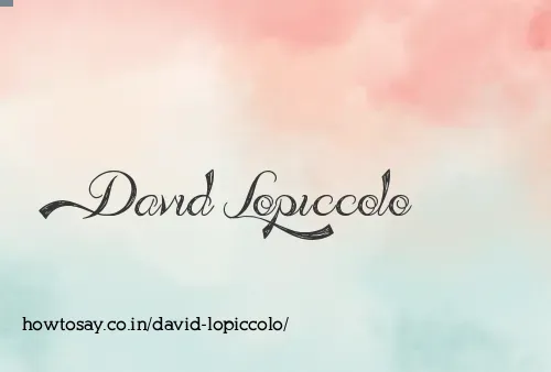 David Lopiccolo